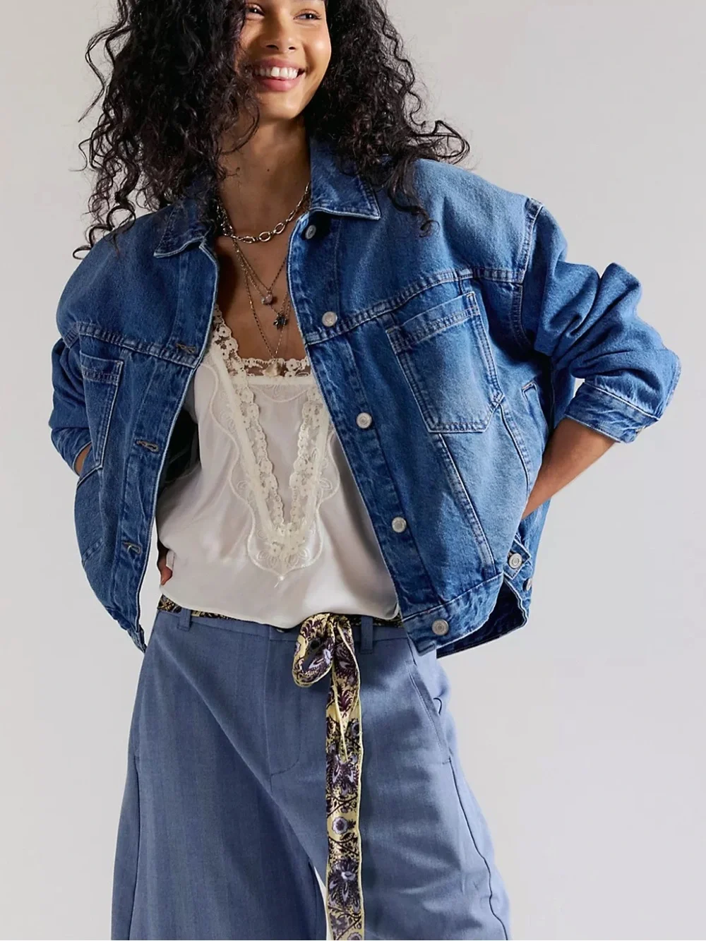 We The Free Opal Swing Denim Jacket - Picture 3 of 9